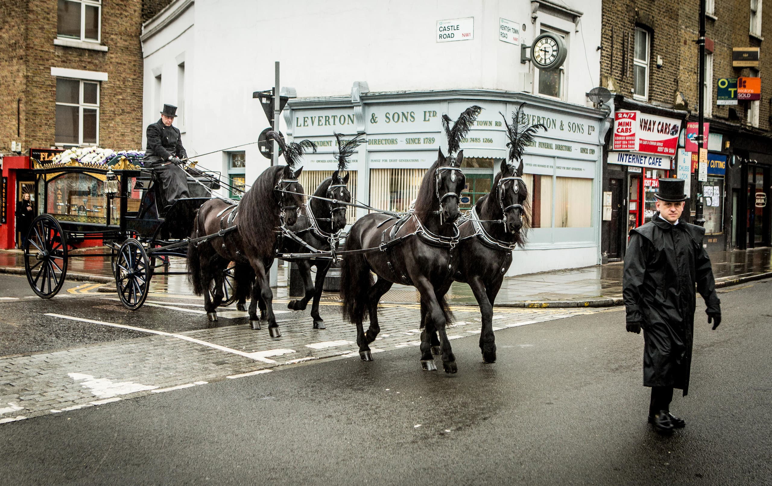 Horse funeral carriage